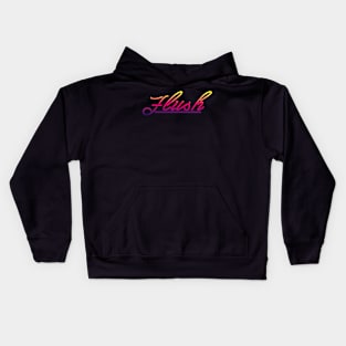 purple yellow neon flush Kids Hoodie